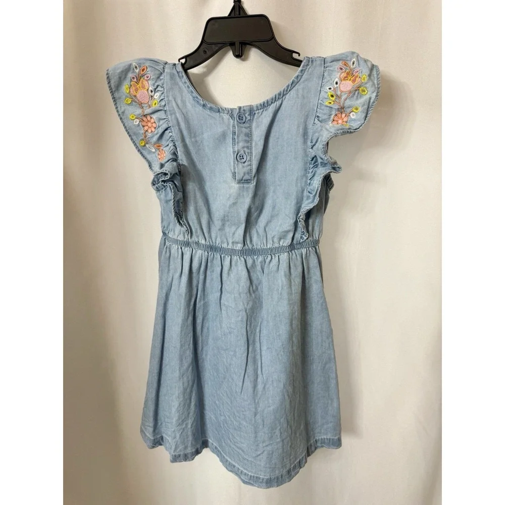Disney‎ Junior Minnie Mouse Denim Dress Embroidered Girls 4T Toddler  G11
